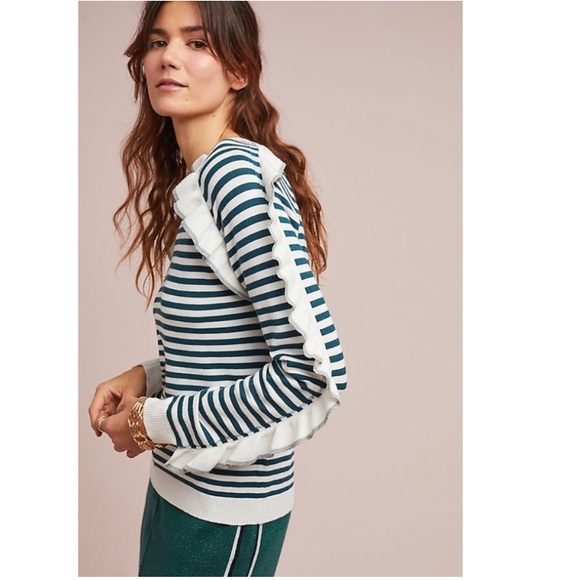 🦄 Rare Anthropologie Snowbird Striped Pullover S